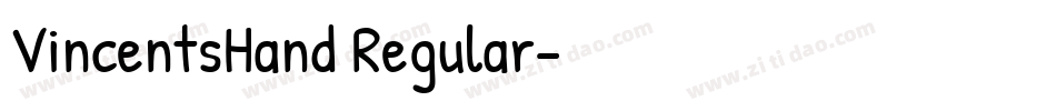VincentsHand Regular字体转换